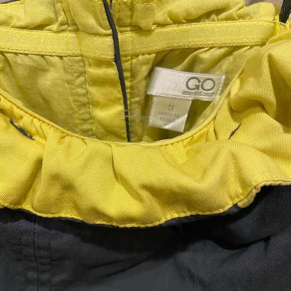 GO INTERNATIONAL Sleeveless Pleated Mini Dress Gray and Yellow - Picture 5 of 5